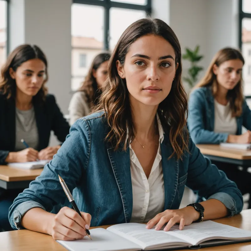 Studente che impara portoghese
