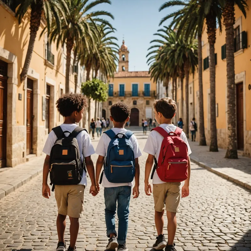 Studenti in scuola internazionale