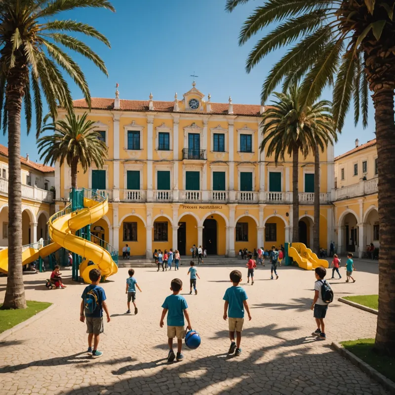 Bambini a scuola in Portogallo